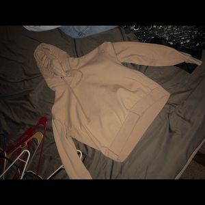 Tan/Nude cropped hoodie